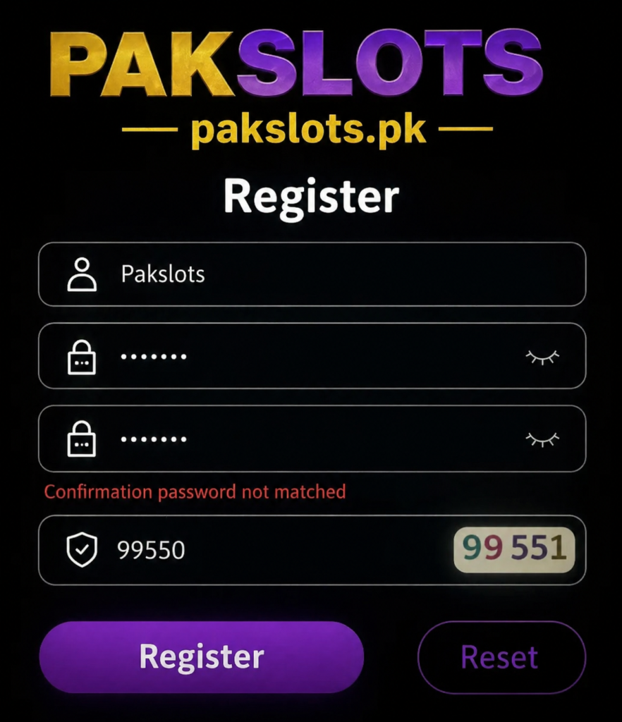 pakslots game register