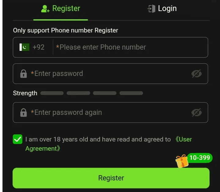 Vk999 Game register