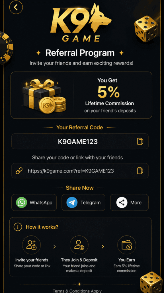 k9 Game referral