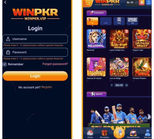 WinPkr777 Game login